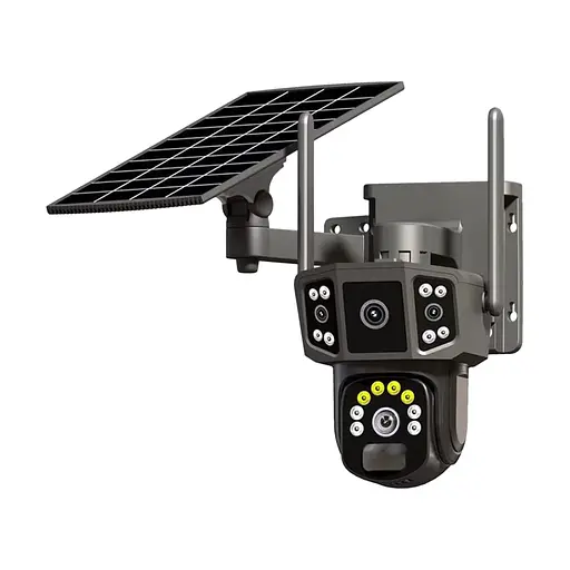 IP PTZ-видеокамера автономная с WiFi и солнечной панелью 3Mp+3Mp Light Vision VLC-9230WIA/2C3S (Solar) f=4mm, на аккумуляторных батареях (75-00287)