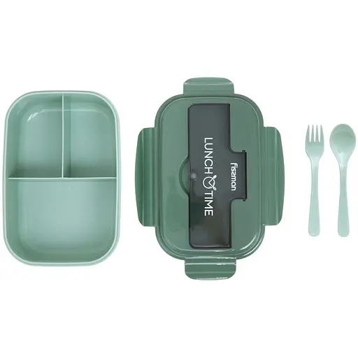 Ланч-бокс Fissman с тремя отделением 21.5х15х8 см зеленый (16741) - фото 7