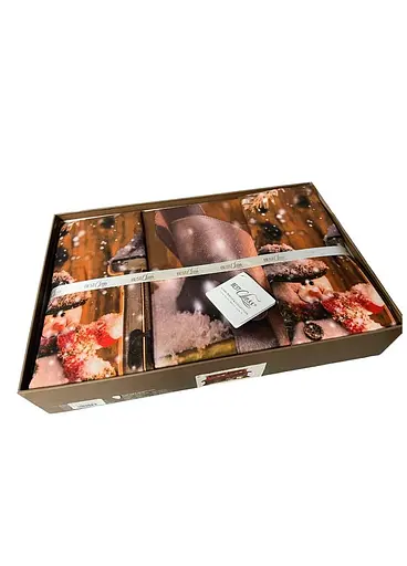 Комплект турецької постільної білизни євро 200 x 220 new year сатин TC303375612 - фото 2