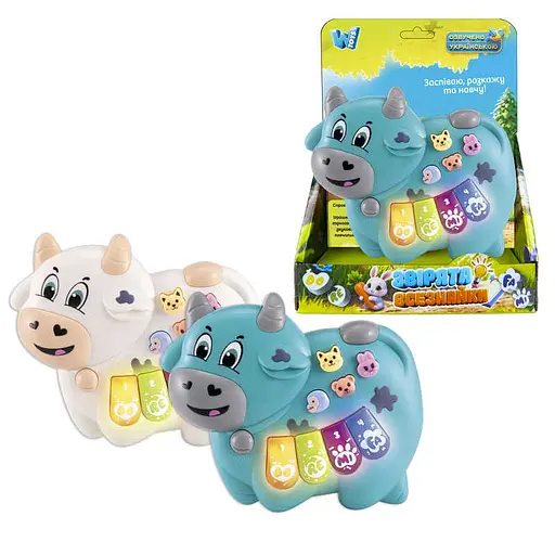 Пианино Корова WToys, озвученная на украинском языке, интерактивная (в ассортименте) - фото 2