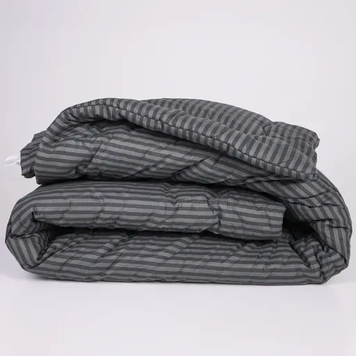 Набор MirSon №1088 Сolor Fun Line Stripe Black Шерсть 140 х 205 см черный (2200010873429) - фото 2