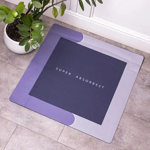 Килимок для ванної кімнати з діатоміту Super Absorbest 58×58 (см) вологопоглинаючий килимок для будинку ванни Yiwu HP-42-12 - фото 2