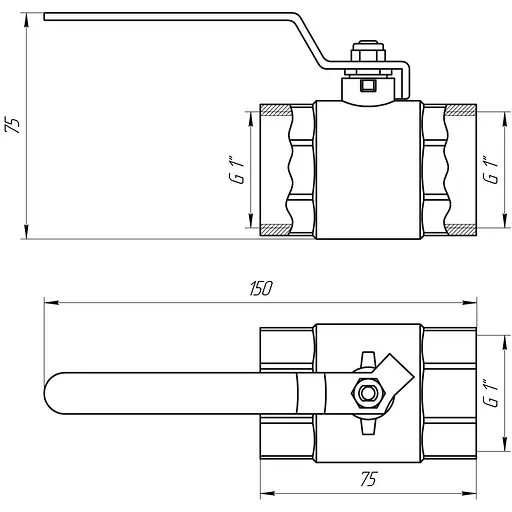 Кран шаровый прямой Q Professional 1″ ВВ КР PN40 QP151 - фото 4