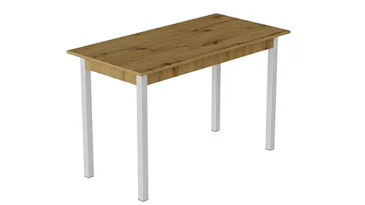 Стіл кухонний Ferrum-decor Маріо 75x120x60 Білий ДСП Дуб Артізан 16мм (FRD-105723) - фото 4