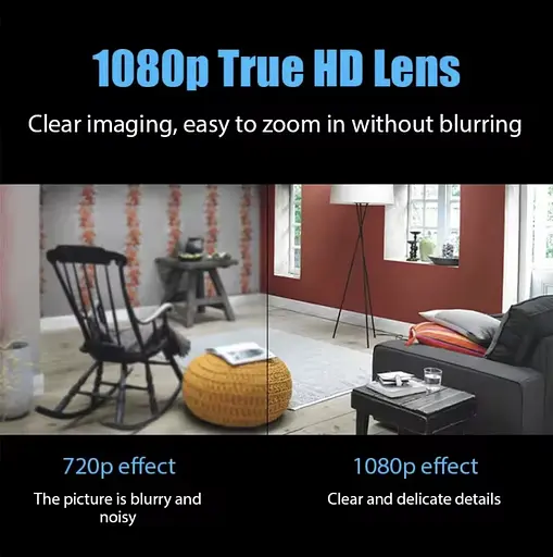 WiFi-камера X5 1080P HD - міні-камера спостереження з нічним баченням, детектором руху, широким кутом 140° - фото 12