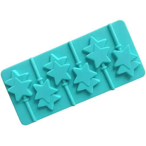 Силиконовая форма для леденцов и конфет на палочке "Звезда", Kitchen Master Бирюзовый 87458 - фото 3