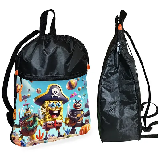 Шкільний рюкзак дитячий Губка Боб + Сумка для взуття спортивної форми рюкзак-мішок для хлопчика (01685) - фото 2