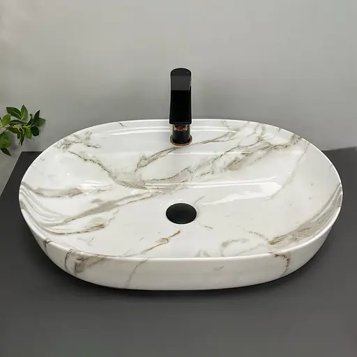 Умивальник VBI Terni lava накладний VBI-011805, Мармур - фото 2