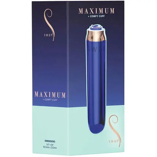Вибропуля Swan Maximum + Comfy Cuff Blue - фото 8
