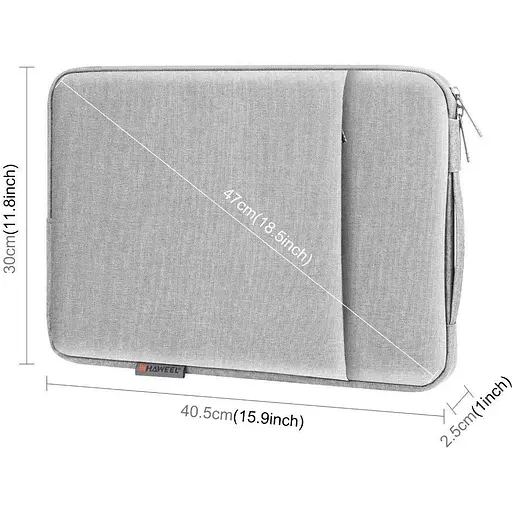 Сумка для ноутбука Haweel HWL7021 15-16" серая - фото 6