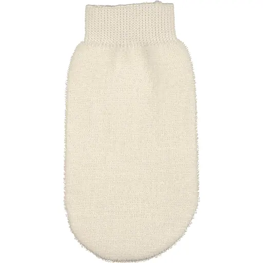 Массажная перчатка-мочалка Titania отшелушивающая белая (9119)