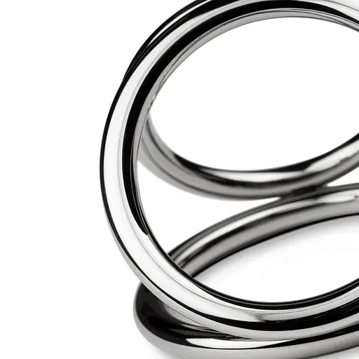 Потрійне ерекційне кільце Sinner Gear Unbendable Triad Chamber Metal Cock and Ball Ring Large - фото 4