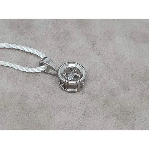 Золота підвіска Родинні коштовності з плаваючим фіанітом. 1740568 бел - фото 3