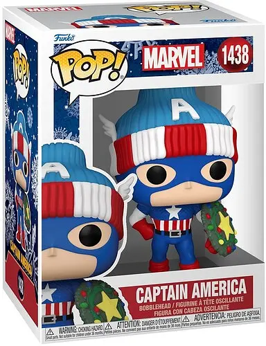 Фігурка Funko Pop Марвел Капітан Америка Marvel Holiday Captain America 10 см MH CA 1438 - фото 3