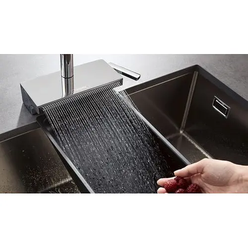 Змішувач Hansgrohe Aquno Select М81 250 2jet кухонний з витяжним виливом Sbox 73830000 Хром - фото 4