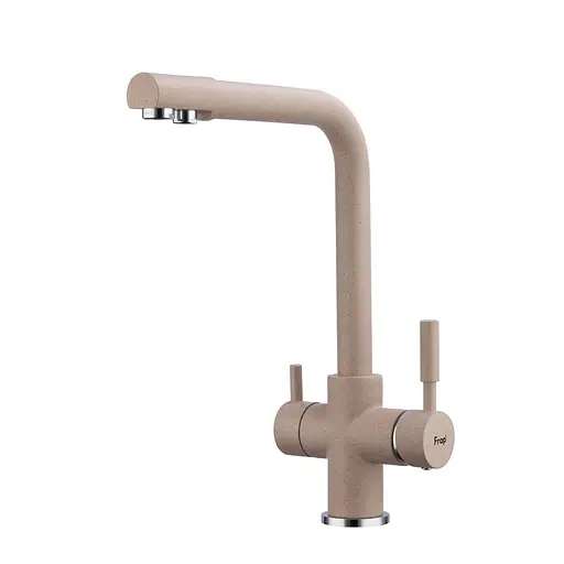 Смеситель для кухни на две воды Frap F4352-23 бежевый Бежевый - фото 1