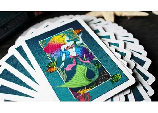 Карты игральные United States Play Card Company Bicycle Mermaid (blue) (PC_02457) - фото 3