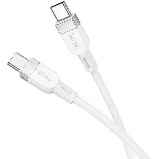 Кабель Hoco X109 Energy 60W silicone charging data cable Type-C to Type-C Білий - фото 1