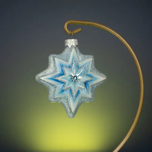 Ялинкова прикраса Різдвяні історії Зірка крижана скло (4820001128178) - фото 4