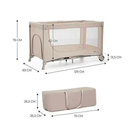 Ліжко-манеж Kinderkraft Joy 2 Beige (KLJOY02BEG00000) - фото 6