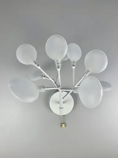 Флористичний настінний світильник у білому корпусі Арт. W 686/9 WT Line F - фото 4