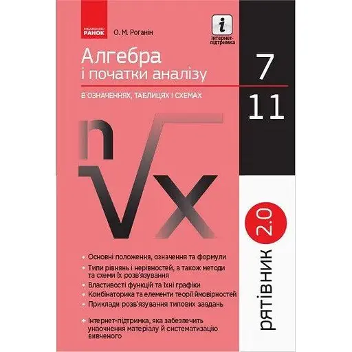 Алгебра и начала анализа в определениях, таблицах и схемах. 7-11 классы. Спасатель 2.0