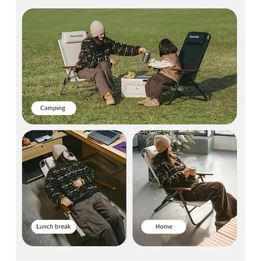 Кресло складное с регулируемым наклоном Naturehike CNK2550JJ012 черный - фото 8