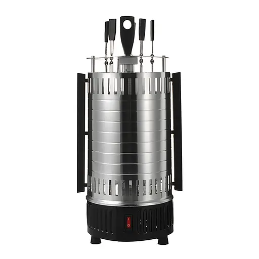 Електрошашличниця Vilgrand V10052 на 5 шампурів 1000 Вт автообертання, захисний кожух, чаші для жиру, VILGRAND 87790 - фото 4