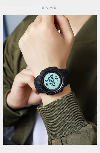 Наручний годинник чоловічий Skmei 2147 Black White, 2147BKWT (18445) - фото 10
