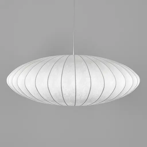 Дизайнерський світильник із полімерним овальним абажуром Ø80x29 см Line F AK03-800 x 290 Білий - фото 8