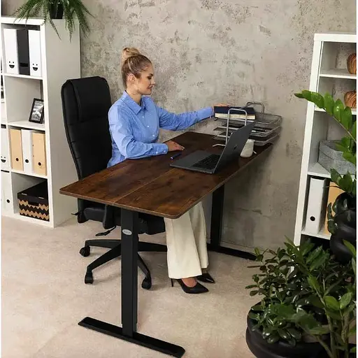 Компьютерный стол с регулируемой высотой Di Volio Biago коричневый - фото 5