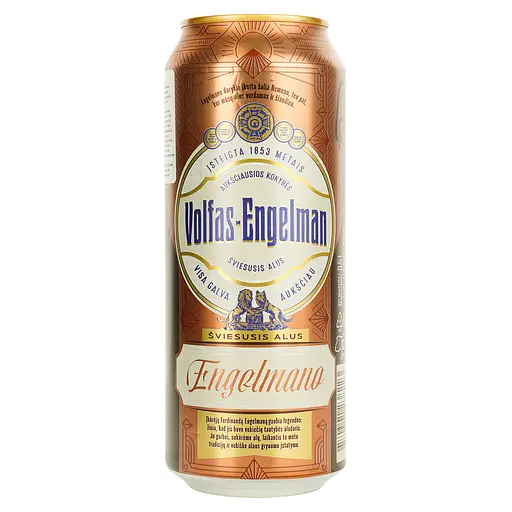 Пиво Volfas Engelman Helles світле 5% 0.5 л з/б 