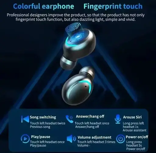 Беспроводные наушники F9 TWS bluetooth 5.1 black OPM с павербанком - фото 5