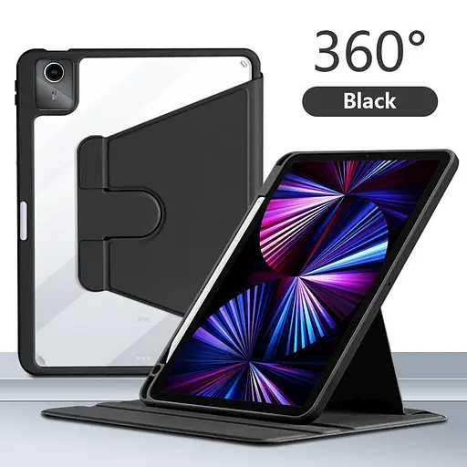Чехол TPUCristal Pen holder 360 Lenovo Tab M11 TB330 / Xiaoxin Pad 2024 TB331 Черный - фото 4