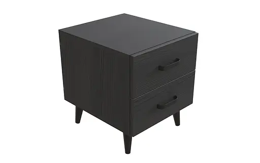 Тумба Віва 2 на конусних ніжках Ferrum-decor 41x35x40 Чорний метал ДСП Сосна Кембра 16 мм (FRD-106810) - фото 2