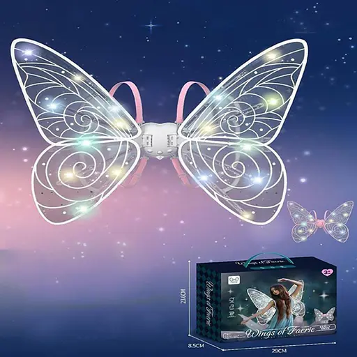 Карнавальні крила "Метелик" Bambi 840, 64-65 см, рухливі, 2 режими, музика та світло - фото 3