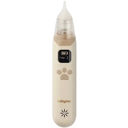 Аспиратор для носа BabyOno электронный с LCD экраном и мелодиями бежевый (1470/01)
