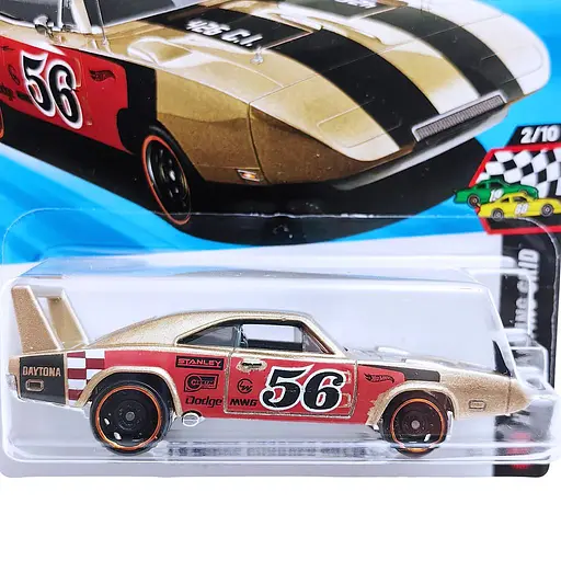 Базовая машинка Hot Wheels HW Starting Grid 69 Dodge Charger Daytona золотистая (5785) JJH97-N521 - фото 6