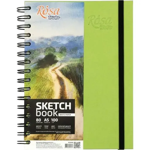 Блокнот на спіралі Rosa Studio A5 (14.8х21см) 100г/м2 80л фісташковий - фото 1