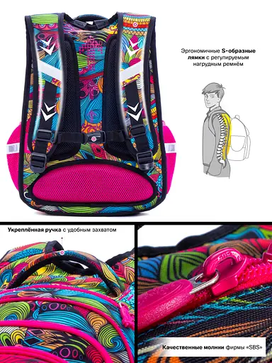 Ортопедичний рюкзак Winner / SkyName для дівчинки 38х29х16 для 1 класу R2-174 - фото 7