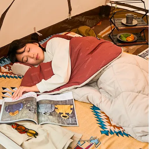 Одномісний спальний мішок Naturehike R350 CNH22SD005 (Біжево-бордовий) - фото 4