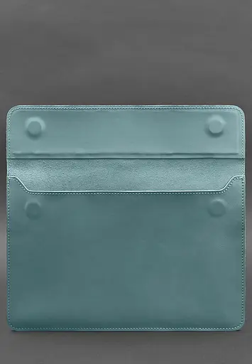 Шкіряний чохол-конверт BlankNote на магнітах для MacBook 15-16 дюйм Бірюзовий - фото 3