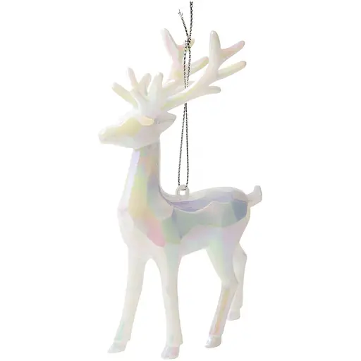 Украшение декоративное Chomik Олень пластик белый 9x15 см (BAI5928) - фото 3