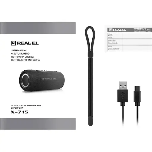 Портативна акустика Real-El X-715 Black (EL121600027) [134897] - фото 11