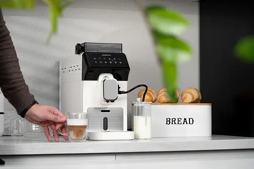 ARDESTO Кавомашина, 2л, зерно, автомат.капуч, дисплей, авторецептів -9, біло-чорний - фото 4