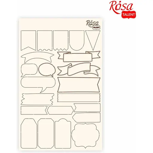 Чіпборд Rosa Talent Класичний Теги білий картон 12.6х20 см  - фото 2