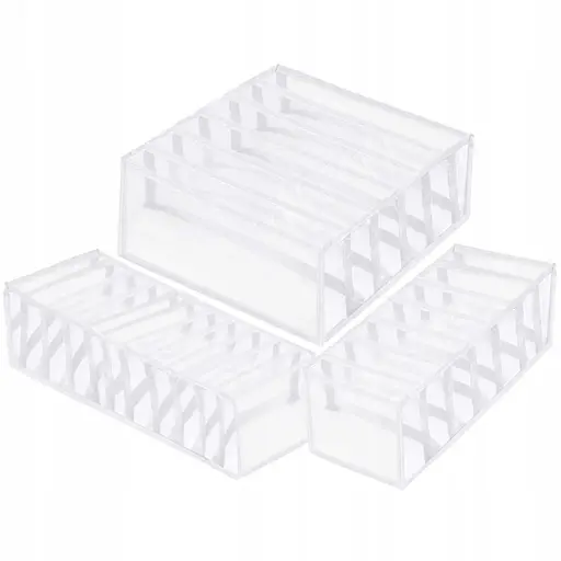 Набір органайзерів для зберігання (білизни, шкарпеток, аксесуарів) Springos HA3114 білий - фото 1