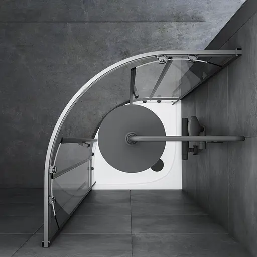 Душевая кабина AM.PM Gem 1/4 Round W90UG-401-8080-BT - фото 6