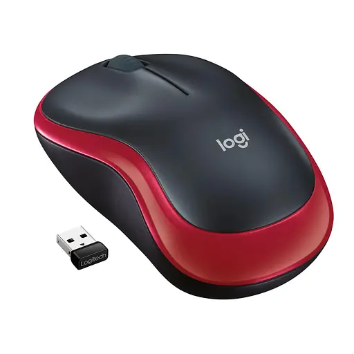 Беспроводная мышь Logitech M185 Wireless Red (L910-002237) (910-002237) - фото 1