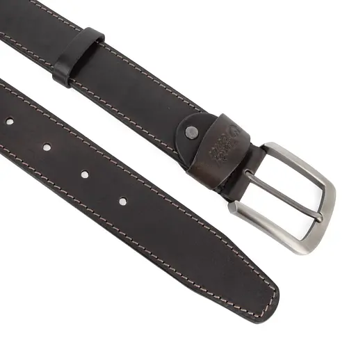 Ремень мужской кожаный коричневый 145 см батал Handycover HC0072 XXL - фото 2